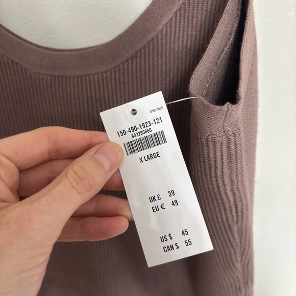 NWT Abercrombie Ribbed Sweater Tank in Dark Mauve - Size XL - Picture 4 of 6